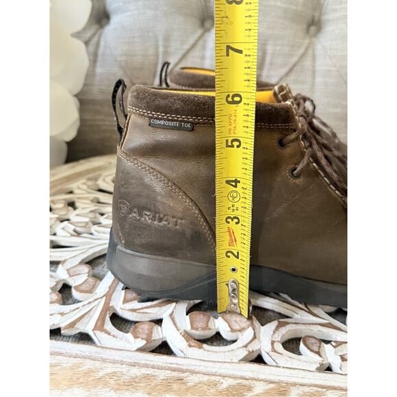 Ariat Composite Toe Brown Leather Men\'s Chukka Work Shoes Boots 11 Wide main image 7